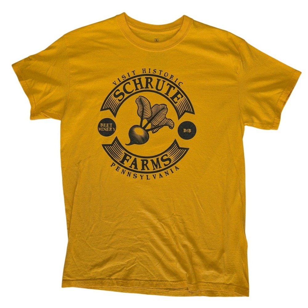 The office ripple junction hot topic medium yellow graphic‎ Tee Shirt